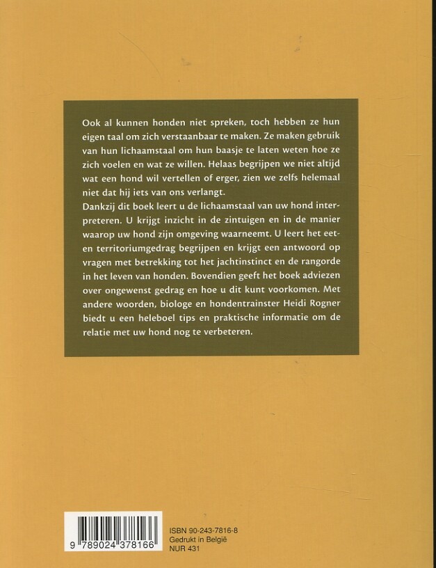 Het gedrag en de lichaamstaal van uw hond beter begrijpen Het gedrag en de lichaamstaal van uw hond beter begrijpen achterkant