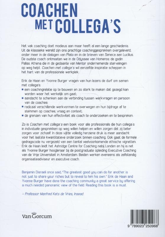 Coachen met collega's Coachen met collega's achterkant