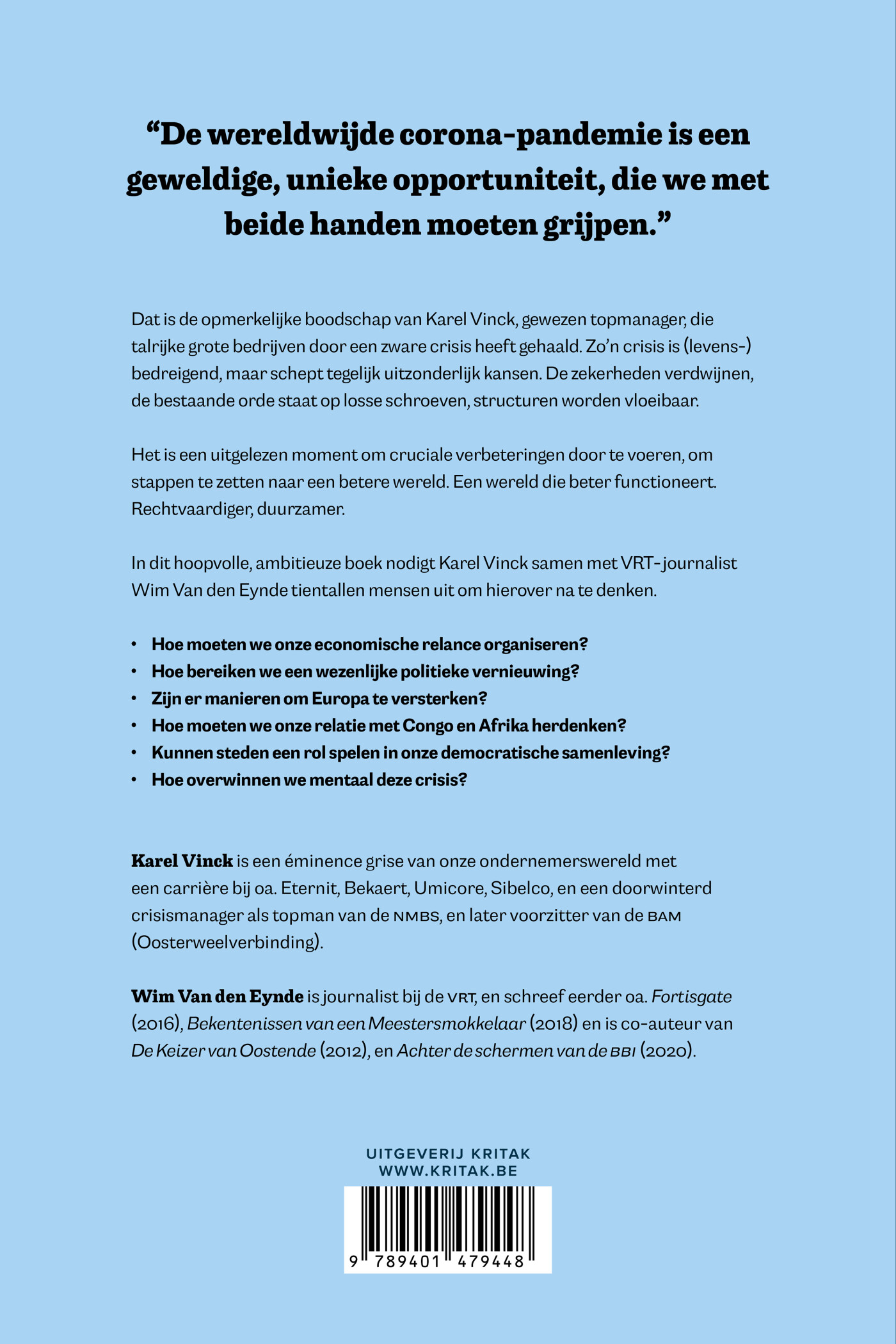 De kracht van een crisis achterkant