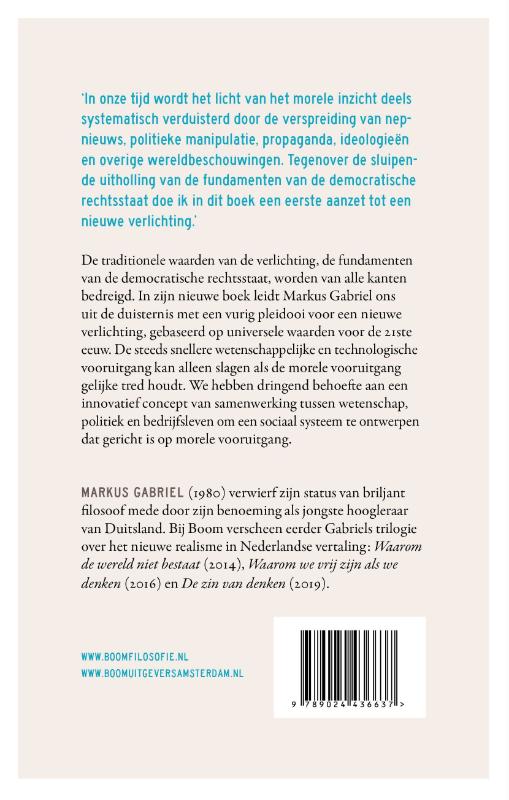 Morele vooruitgang in duistere tijden achterkant