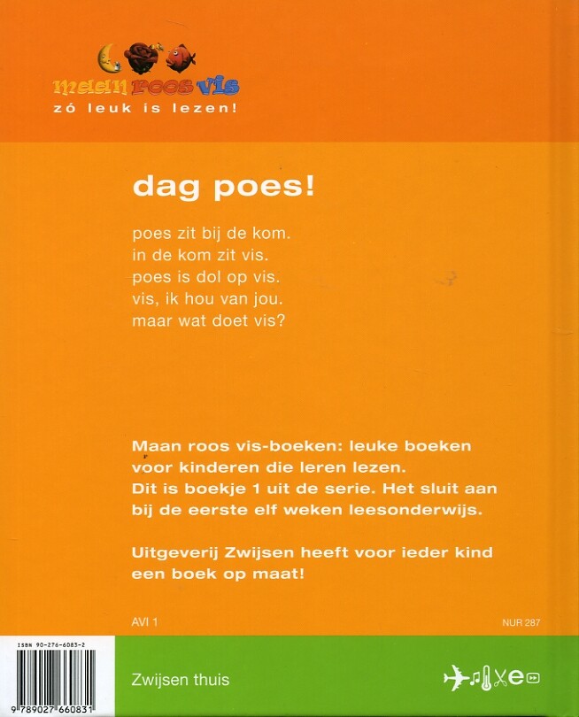 Dag poes! / Maan roos vis / 1 Dag poes! / Maan roos vis / 1 achterkant