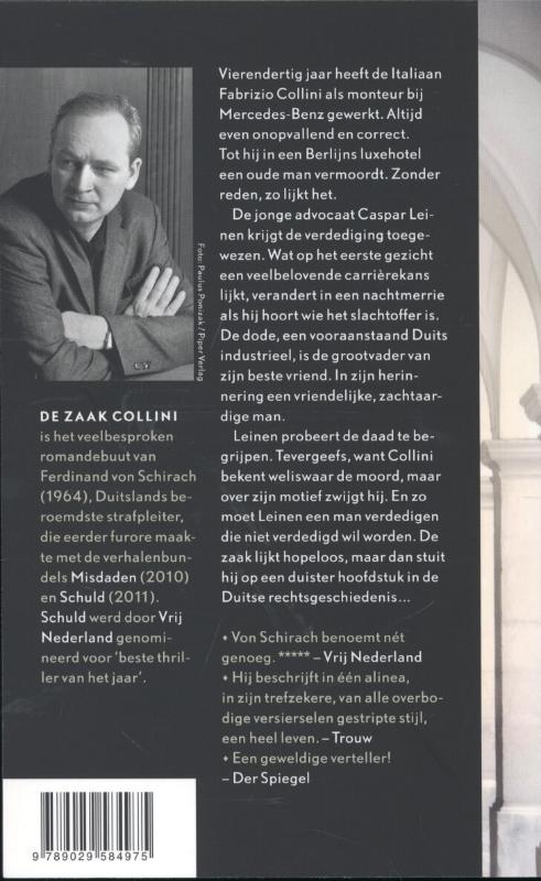 De zaak Collini achterkant