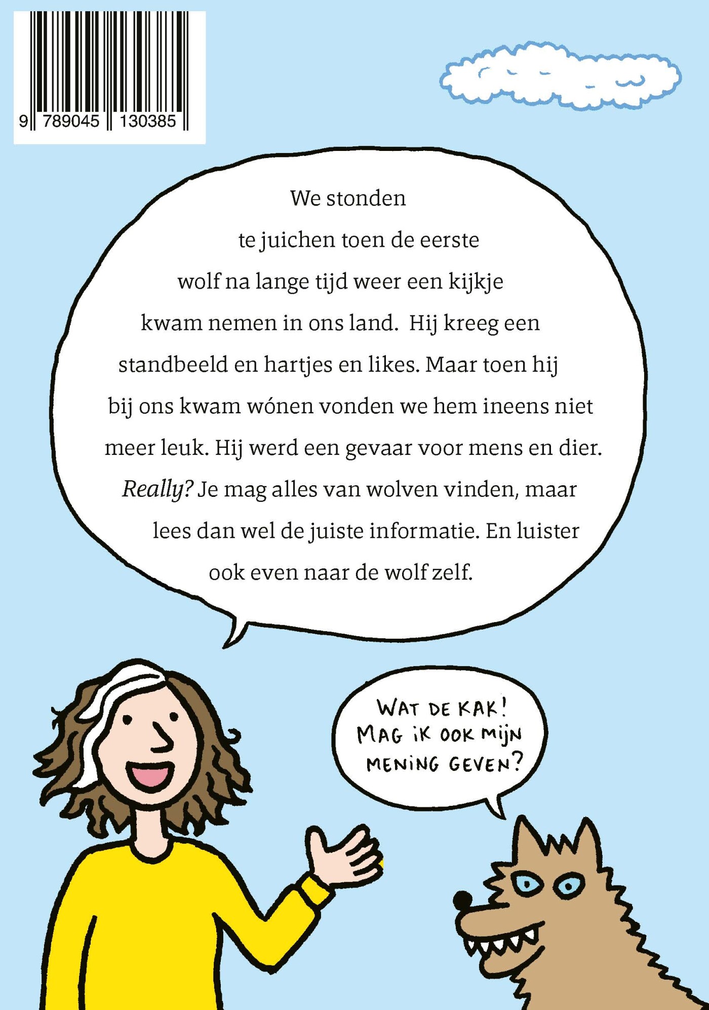 Dit boek is vóór de wolf Dit boek is vóór de wolf achterkant