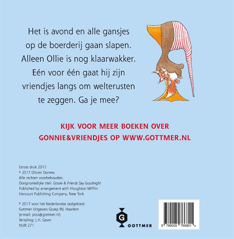 Gonnie & vriendjes gaan slapen / Gonnie & vriendjes achterkant