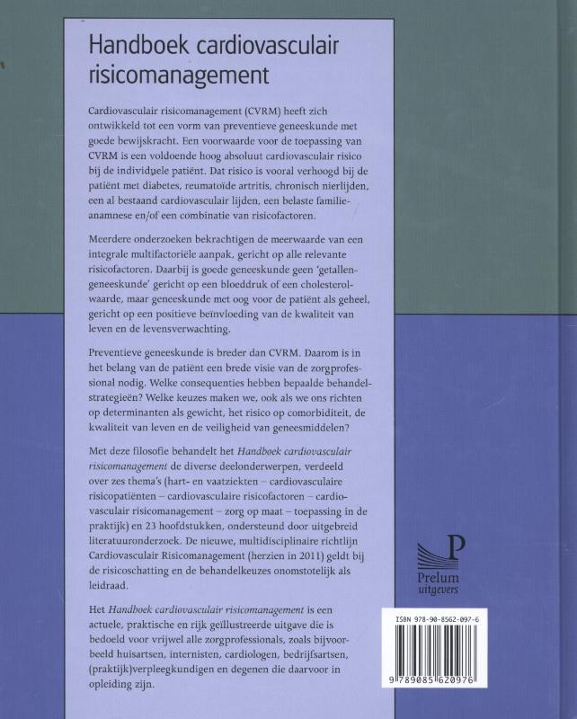 Handboek cardiovasculair risicomanagement achterkant