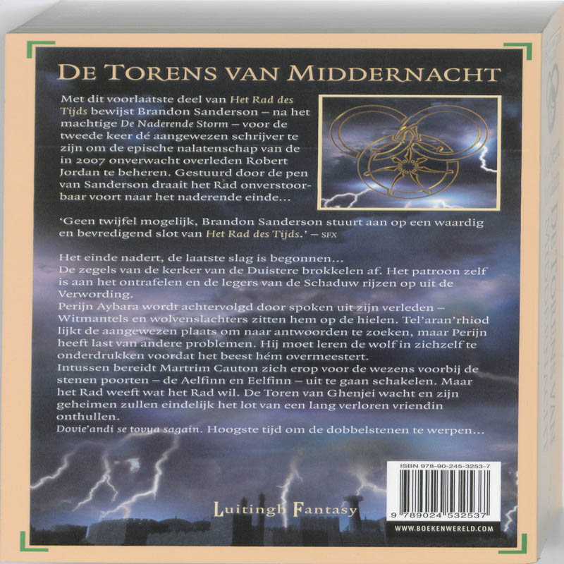 De Torens van Middernacht / Het Rad des Tijds / 13 achterkant