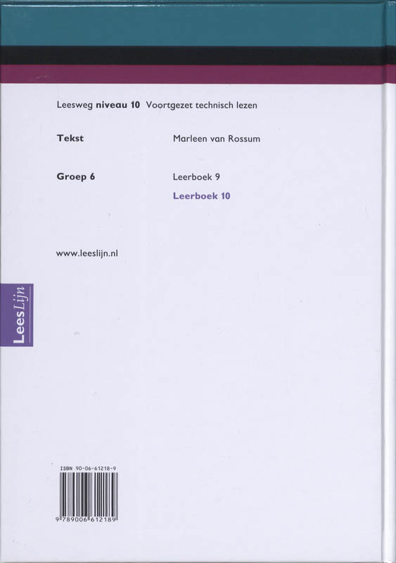 Leeslijn - Leesweg 10 Leerboek achterkant