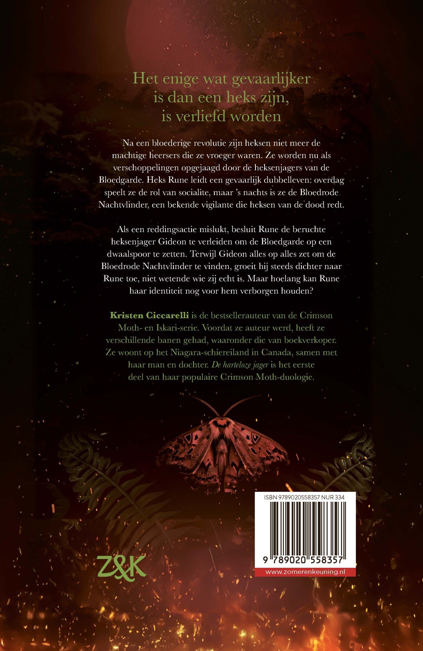 De harteloze jager / Crimson Moth / 1 achterkant