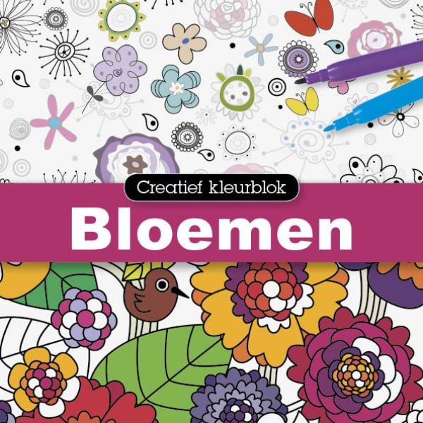 Creatief kleurblok bloemen