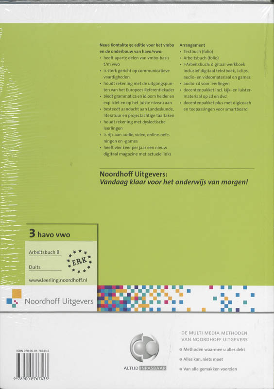 Arbeitsbuch A+B havo/vwo 3 Neue Kontakte Arbeitsbuch A+B havo/vwo 3 Neue Kontakte achterkant