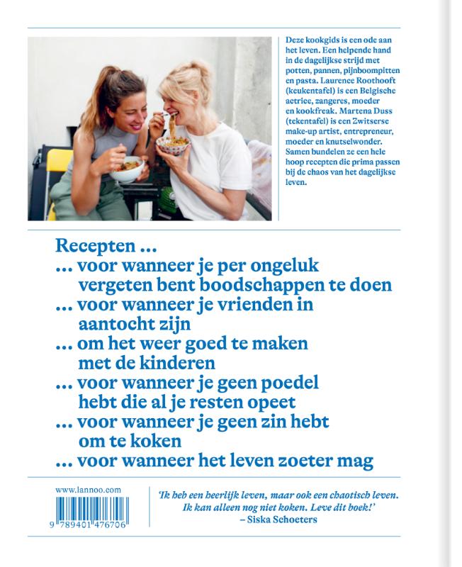 Kookboek voor een heerlijk chaotisch leven achterkant