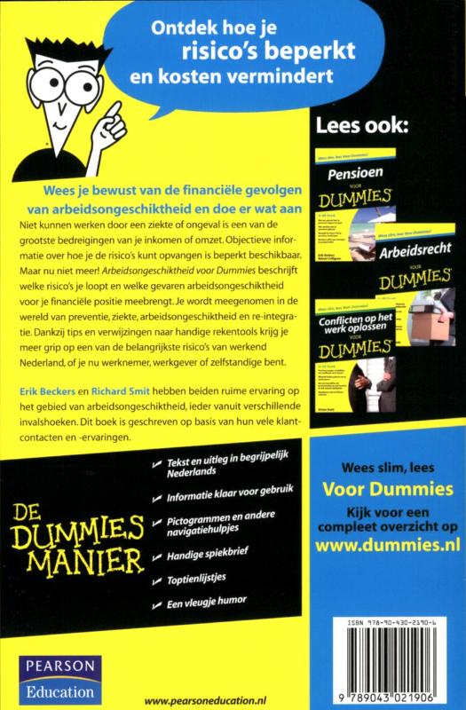 Arbeidsongeschiktheid voor Dummies / Voor Dummies achterkant