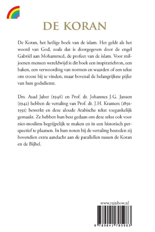 De Koran / Rainbow pocketboeken / 795 De Koran / Rainbow pocketboeken / 795 achterkant