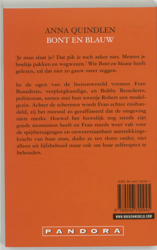 Bont en blauw / Pandora pockets achterkant