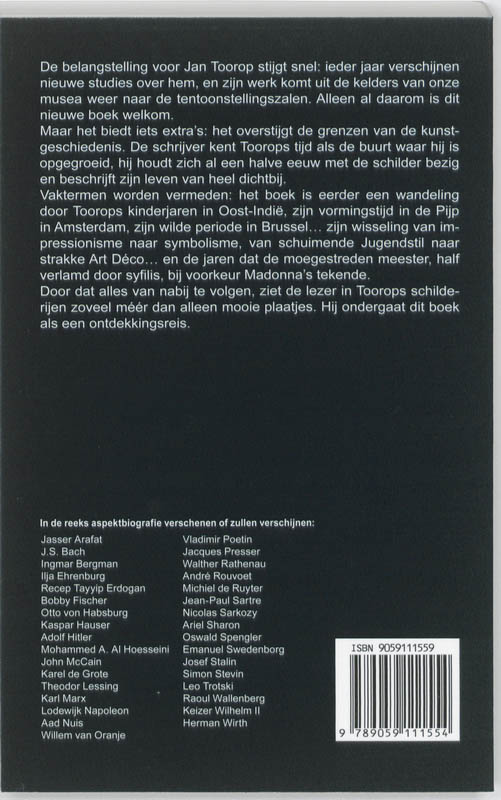 Jan Toorop / Aspekt biografie achterkant