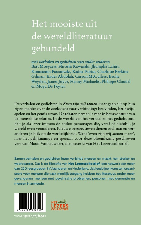 Even zijn wij samen meer achterkant