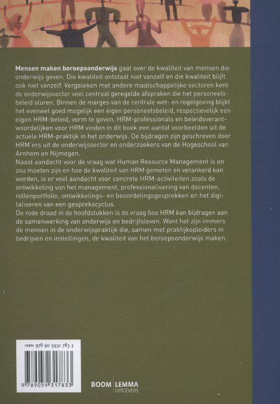 Mensen maken beroepsonderwijs achterkant