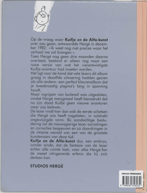 De avonturen van Kuifje 24: Kuifje en de Alfa-kunst / De avonturen van Kuifje / 24 achterkant