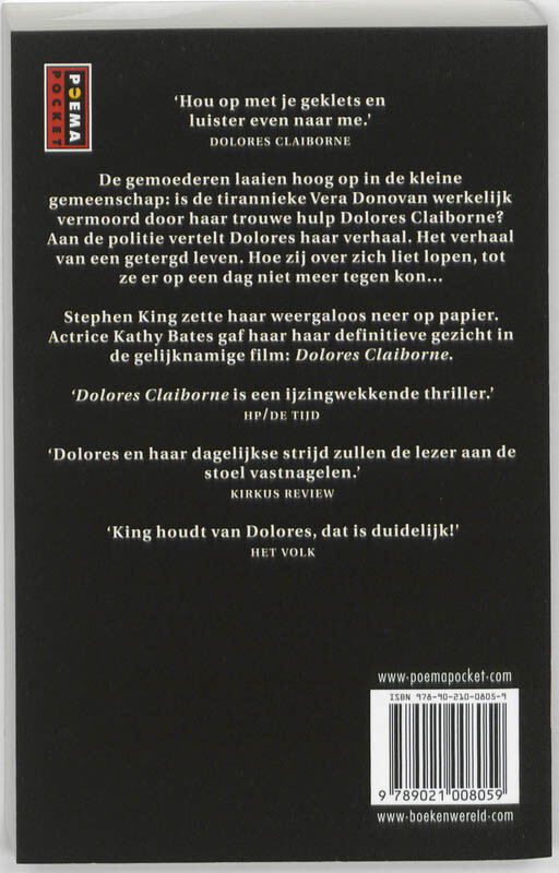 Dolores Claiborne achterkant