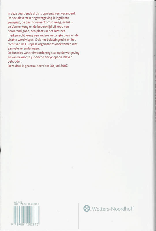 Fockema Andreae's Juridisch Woordenboek Fockema Andreae's Juridisch Woordenboek achterkant