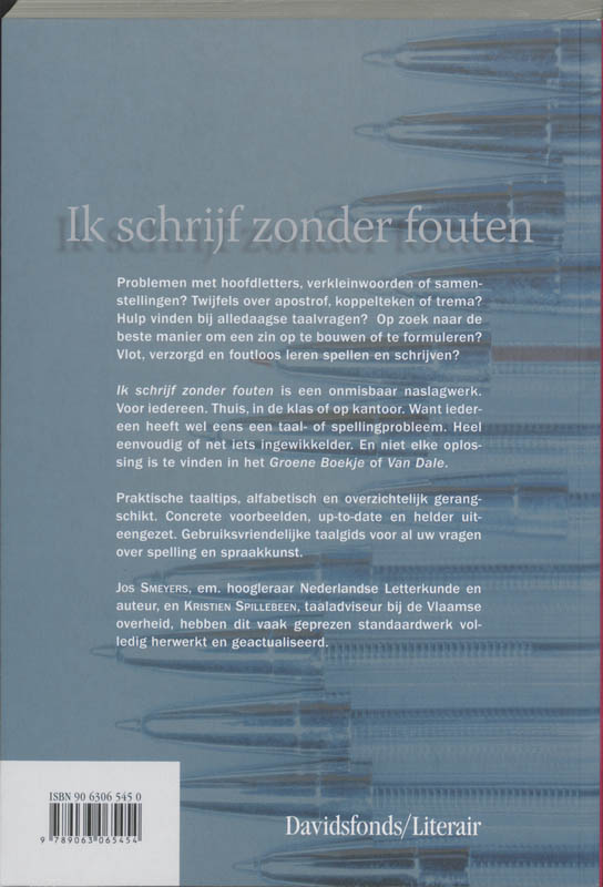 Ik schrijf zonder fouten achterkant