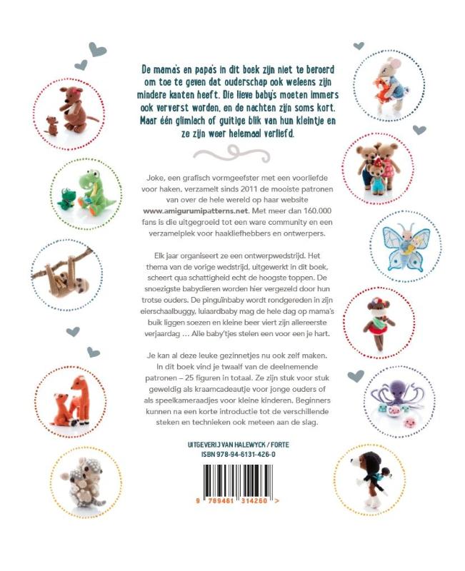 Amigurumi babydieren haken achterkant