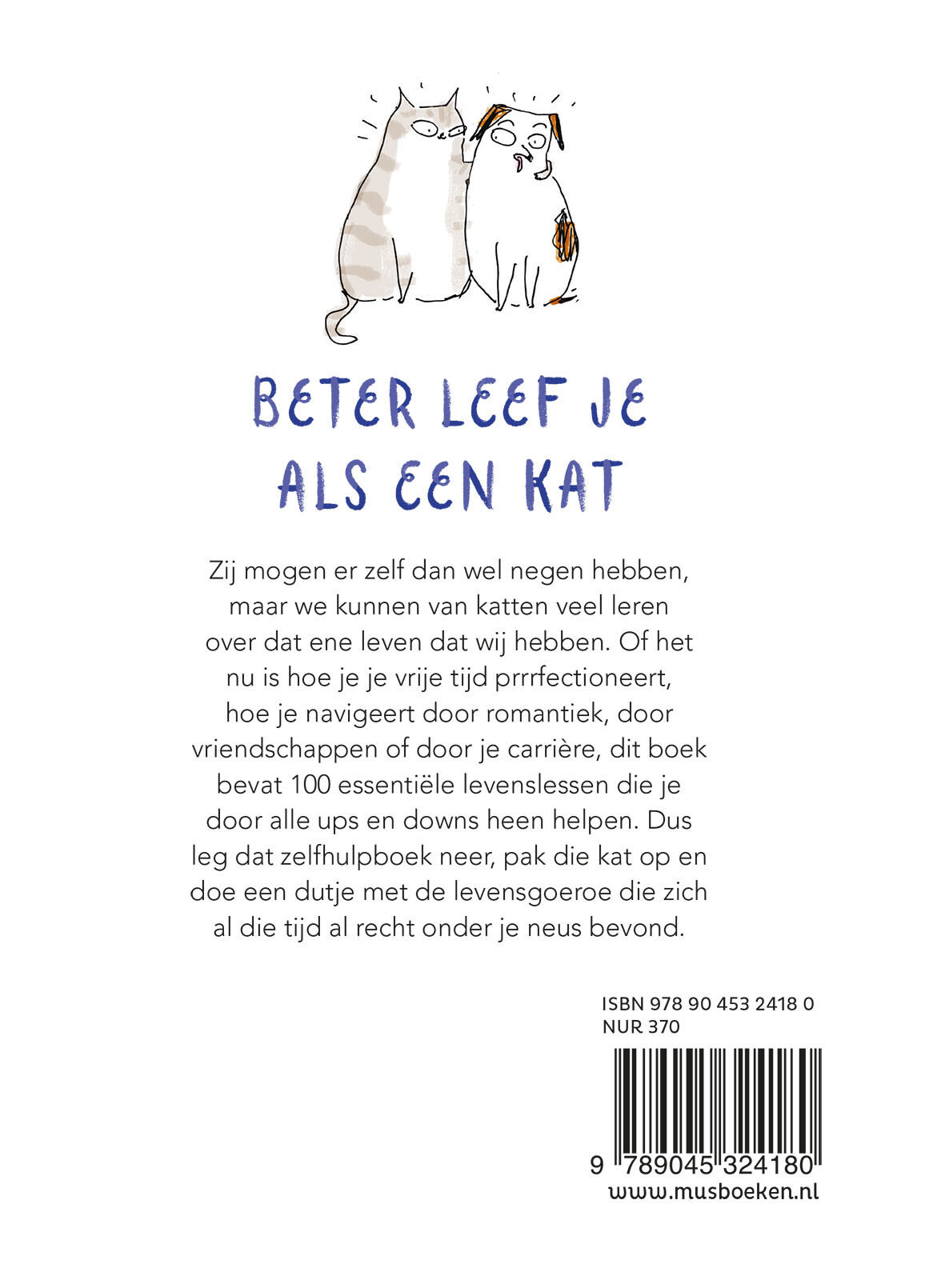 Levenslessen van een kat achterkant