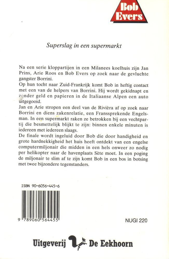 Superslag in een supermarkt / Bob Evers-serie / 37 achterkant
