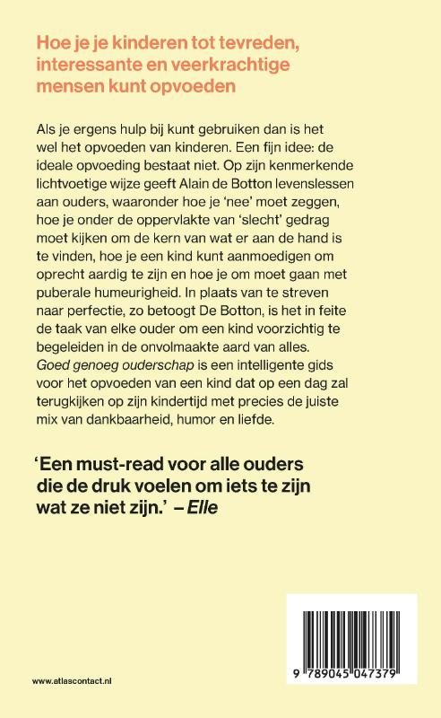 Goed genoeg ouderschap achterkant