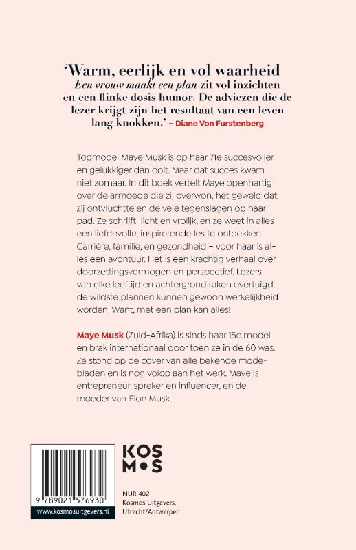 Een vrouw maakt een plan achterkant