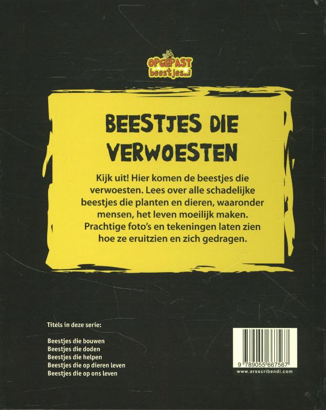 Opgepast beestjes  -   Beestjes die verwoesten achterkant