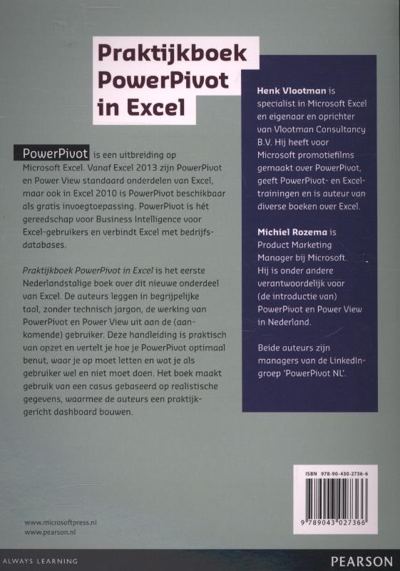 Praktijkboek PowerPivot in Exc achterkant