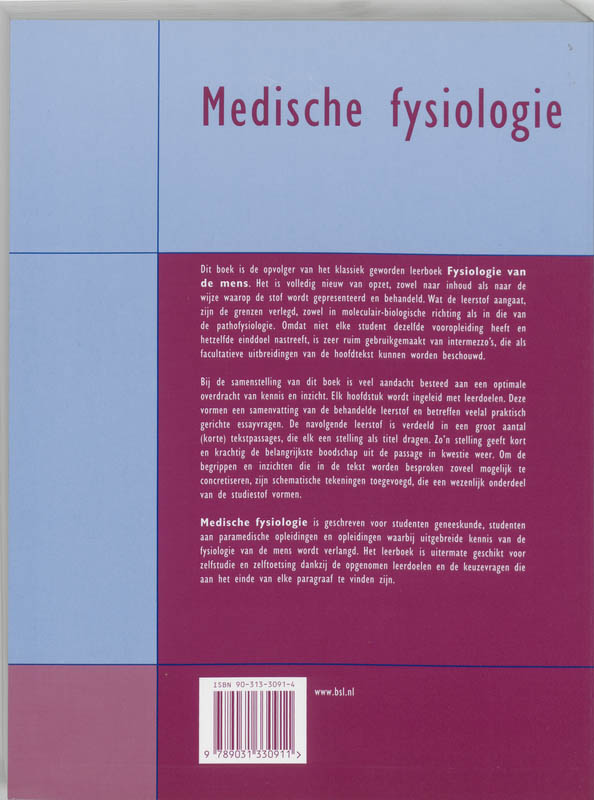 Medische fysiologie / Quintessens achterkant