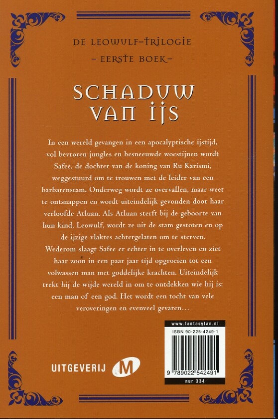 Schaduw van ijs / De Leowulf-trilogie / 1 Schaduw van ijs / De Leowulf-trilogie / 1 achterkant