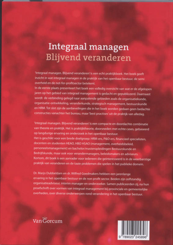 Integraal managen - Blijvend veranderen achterkant