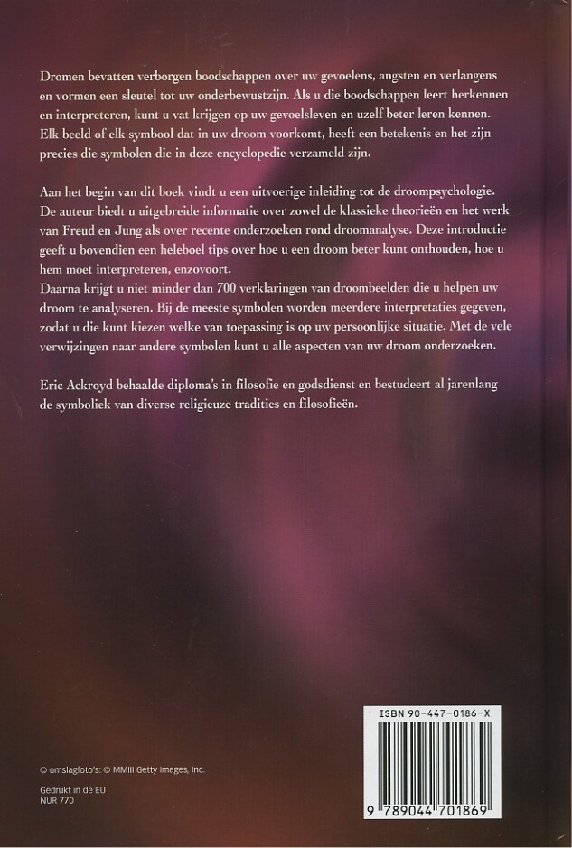 Encyclopedie van droomsymbolen achterkant