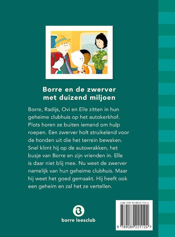 De Gestreepte Boekjes  -   Borre en de zwerver met duizend miljoen achterkant