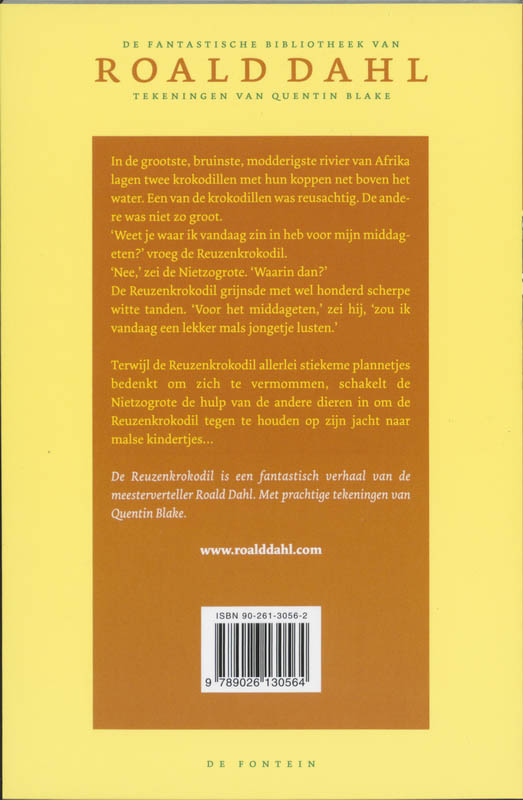 De fantastische bibliotheek van Roald Dahl 3 - De reuzenkrokodil achterkant