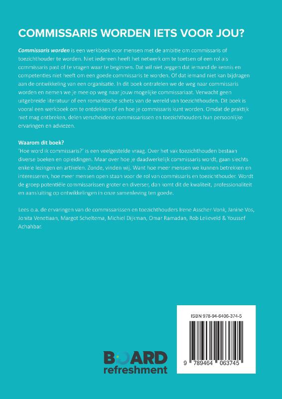 Commissaris worden Commissaris worden achterkant