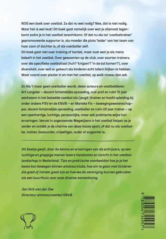 Als ’t maar geen voetballer wordt achterkant