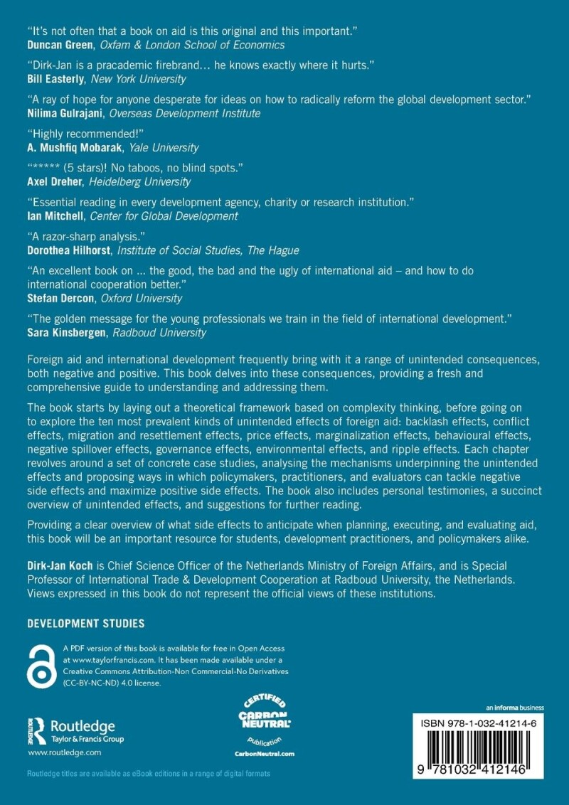 Foreign Aid and Its Unintended Consequences / Rethinking Development achterkant