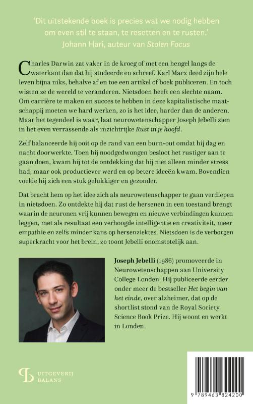 Rust in je hoofd achterkant