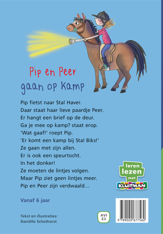 Pip en Peer gaan op kamp / Pip en Peer achterkant
