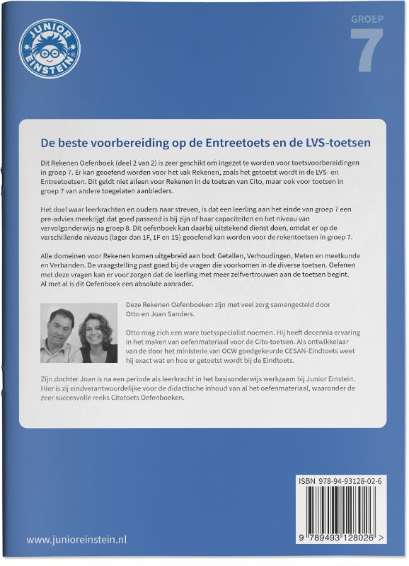 Rekenen Oefenboek / 2 groep 7 achterkant
