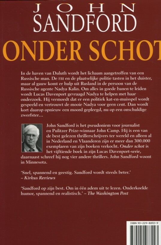 Onder schot / Lucas Davenport / 18 achterkant