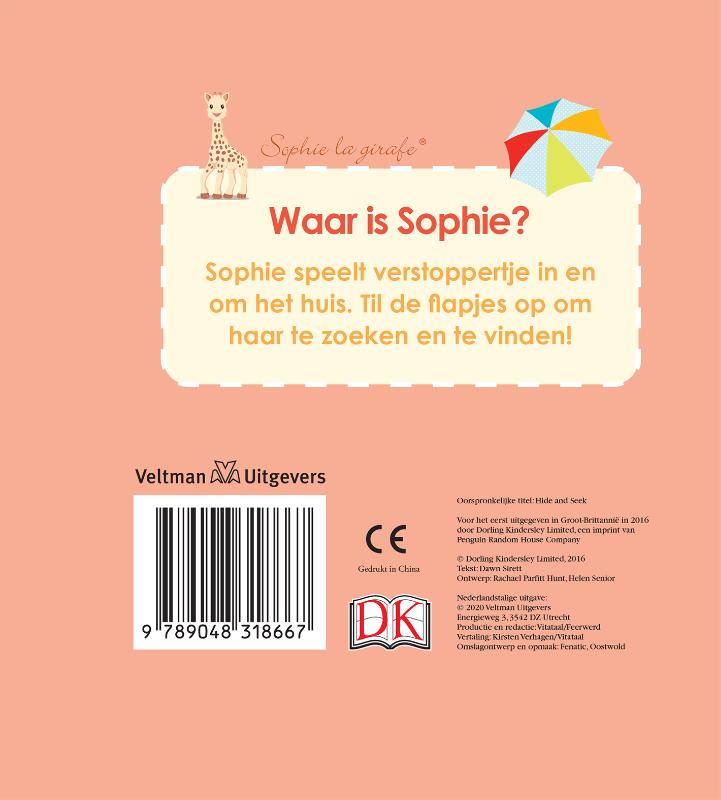 Waar is Sophie? / Sophie la girafe achterkant