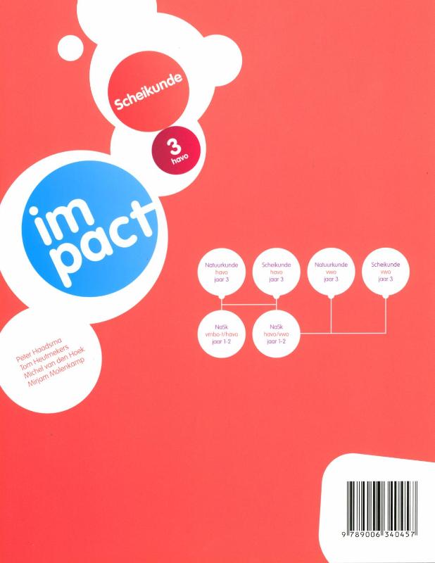 Impact Scheikunde 3 havo leer/werkboek achterkant