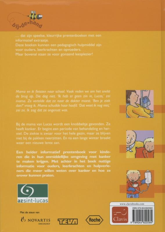 Lucas en de ziekte die kanker heet / Bijdehand achterkant