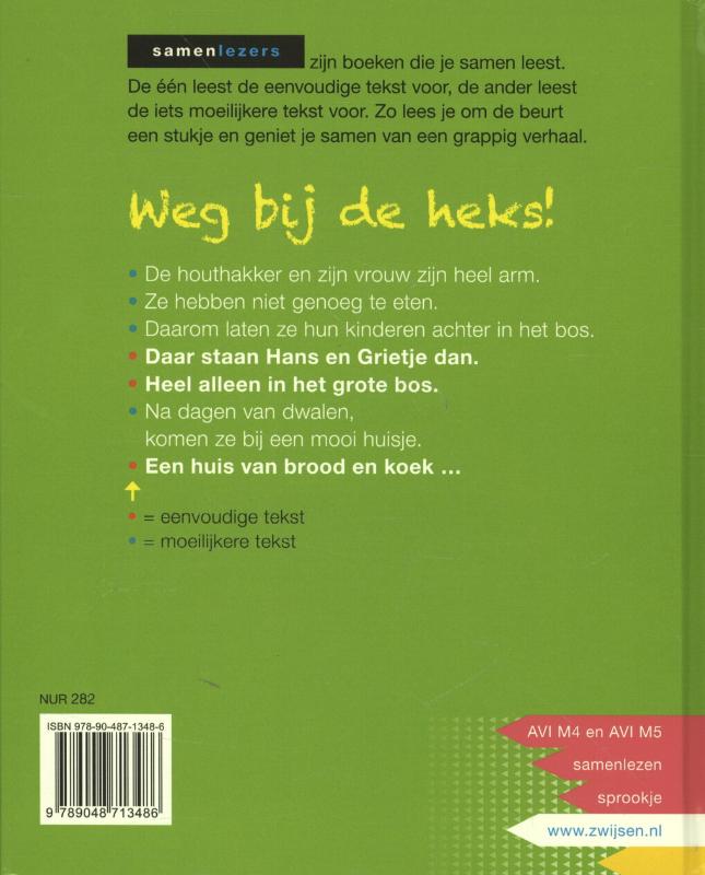 Weg bij de heks! / Samenlezers achterkant