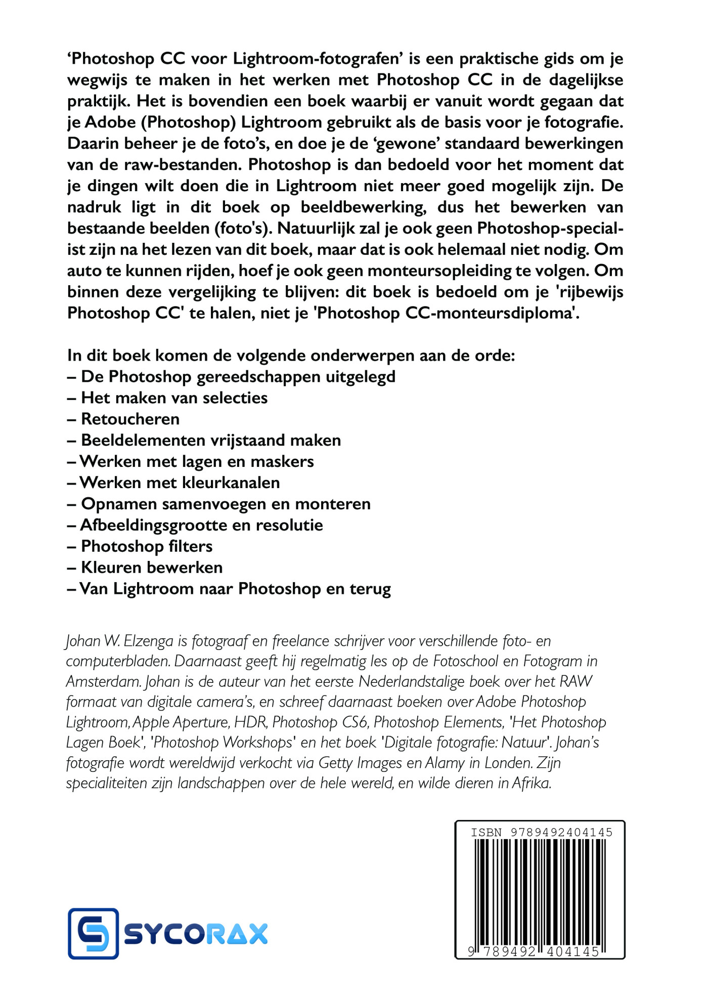 Photoshop CC voor Lightroom-fotografen achterkant